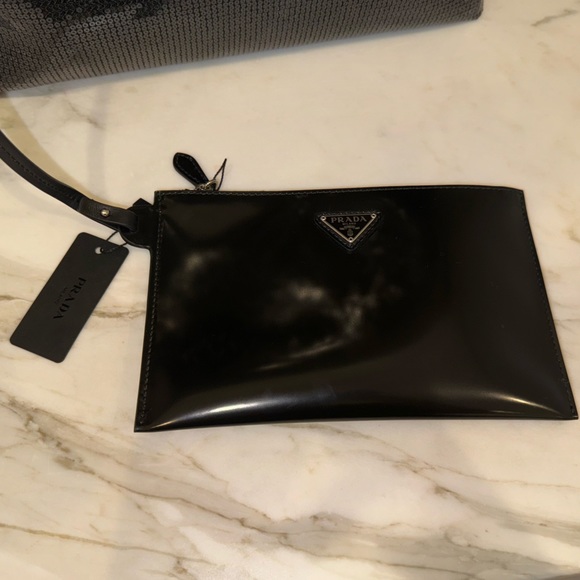 NWT Prada Sequined Logo Print Mesh Tote Bag - Picture 6 of 15